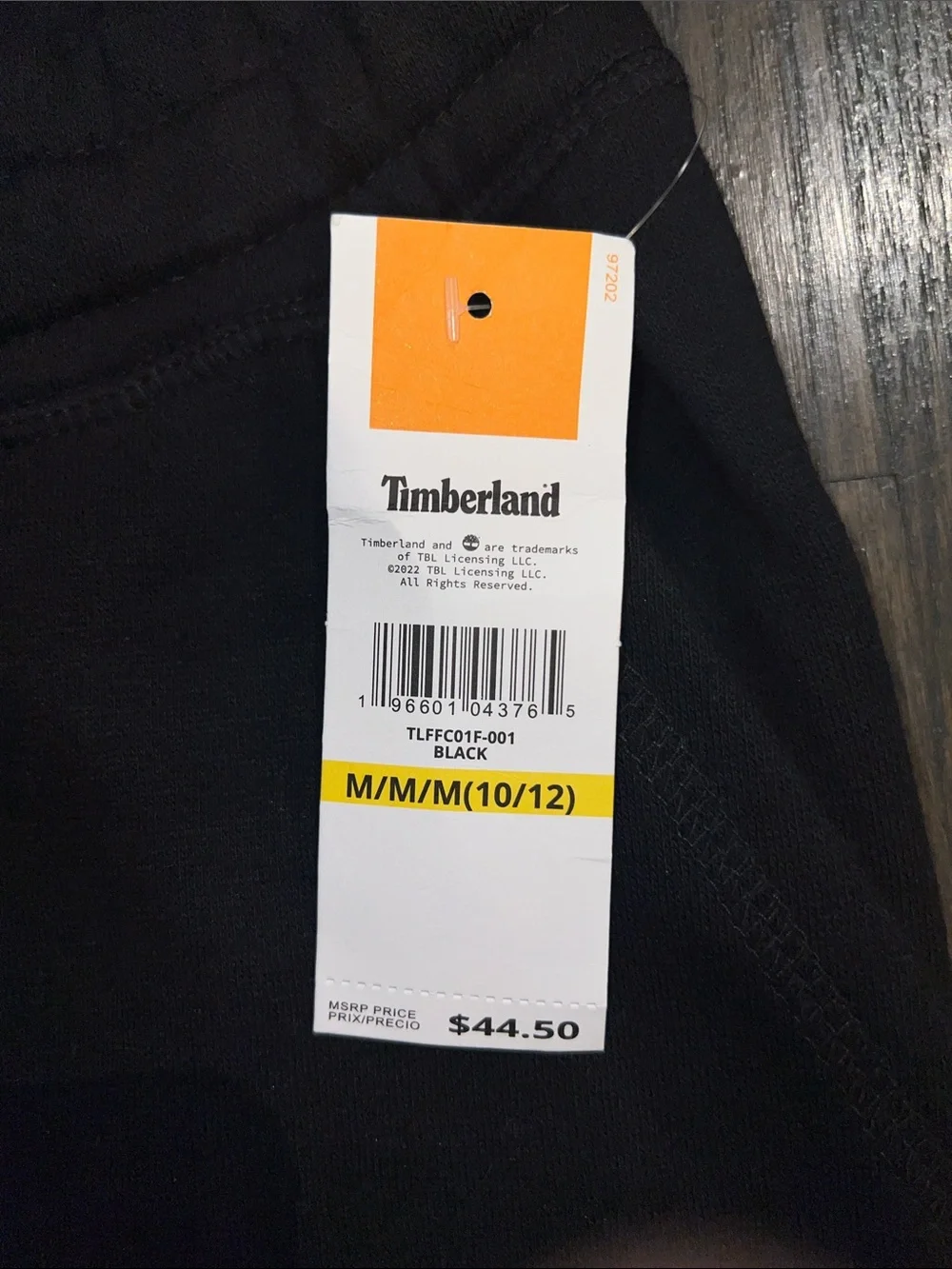 Timberland Black Sweatpants with Yellow Tree Logo